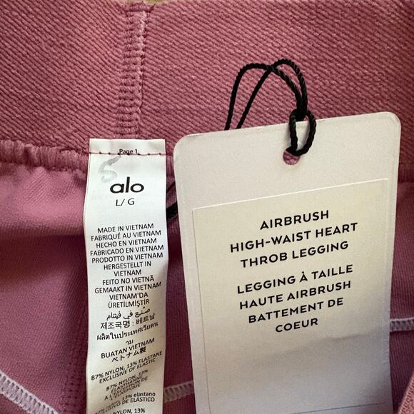 Alo Airbrush High-Waist Heart Throb Legging L - Picture 2 of 10